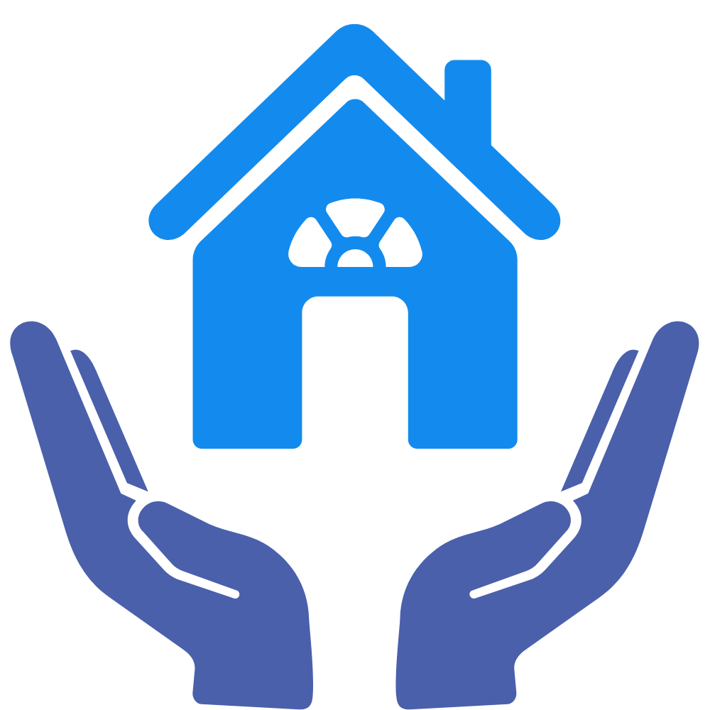 8 House in hands icon